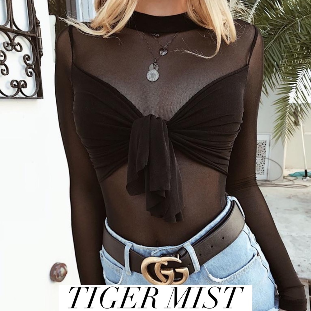 ‼️SOLD‼️TIGER MIST PINNIE MESH BODYSUIT